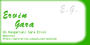 ervin gara business card